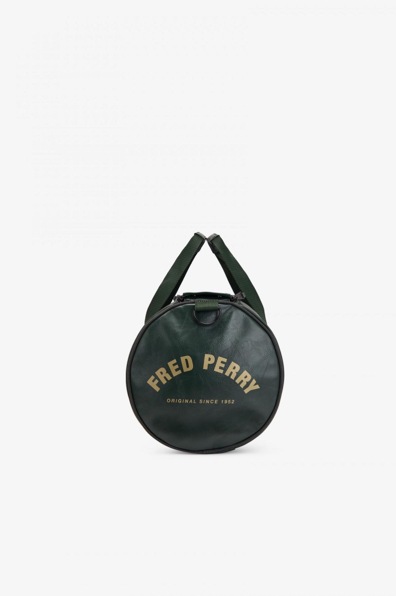 Dark Green Fred Perry Tonal Barrel Accessories Bag | QSGWA69780