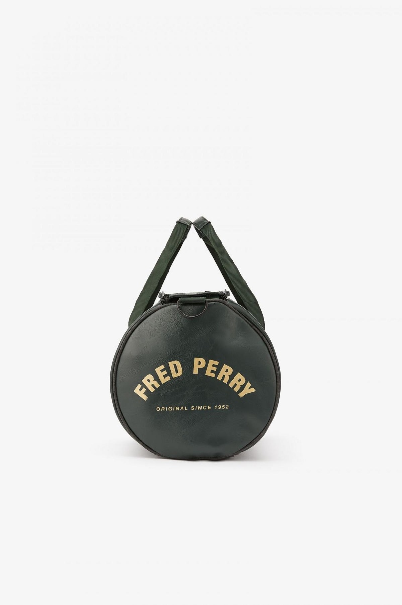 Dark Green Fred Perry Tonal Barrel Accessories Bag | QSGWA69780