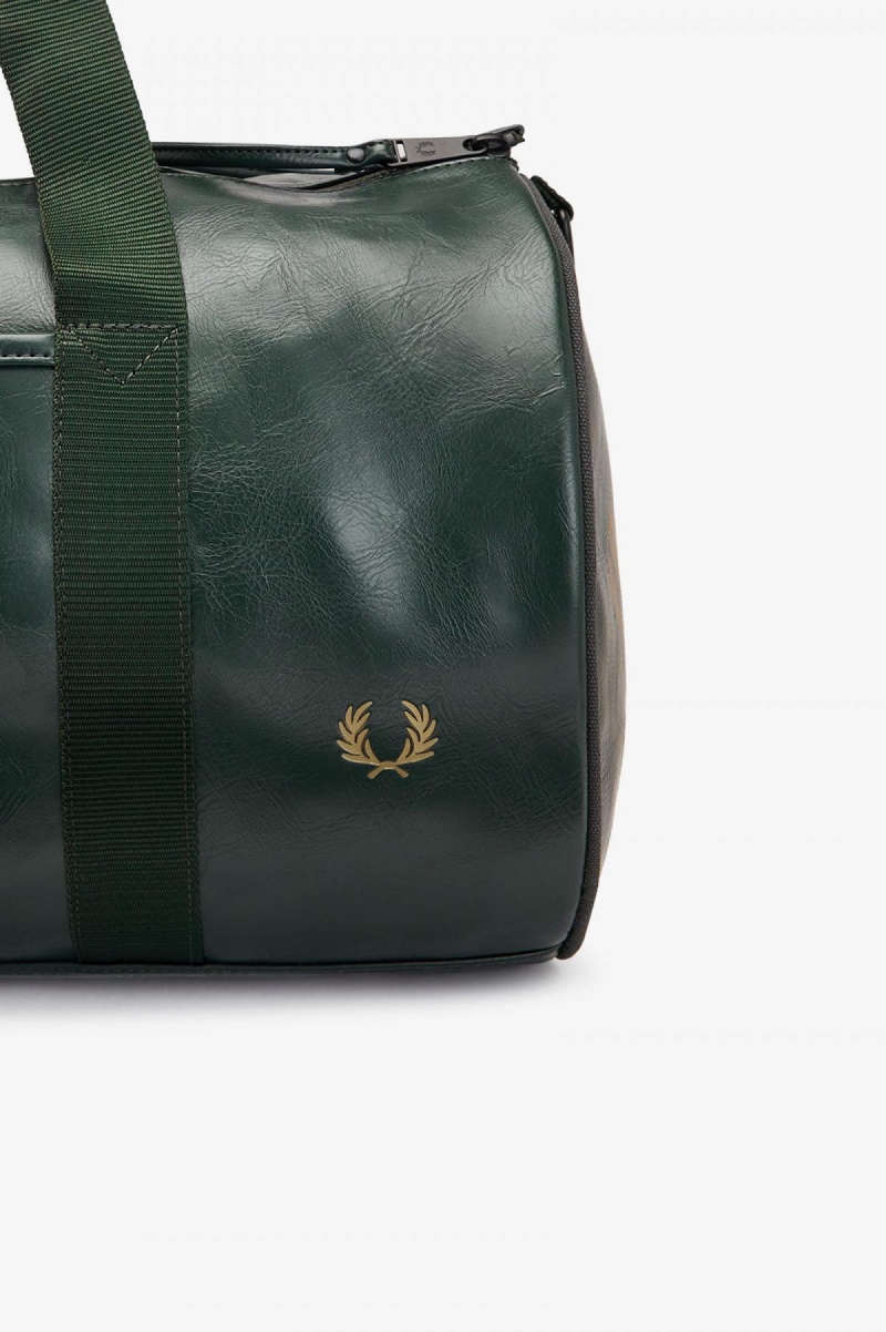 Dark Green Fred Perry Tonal Barrel Accessories Bag | QSGWA69780