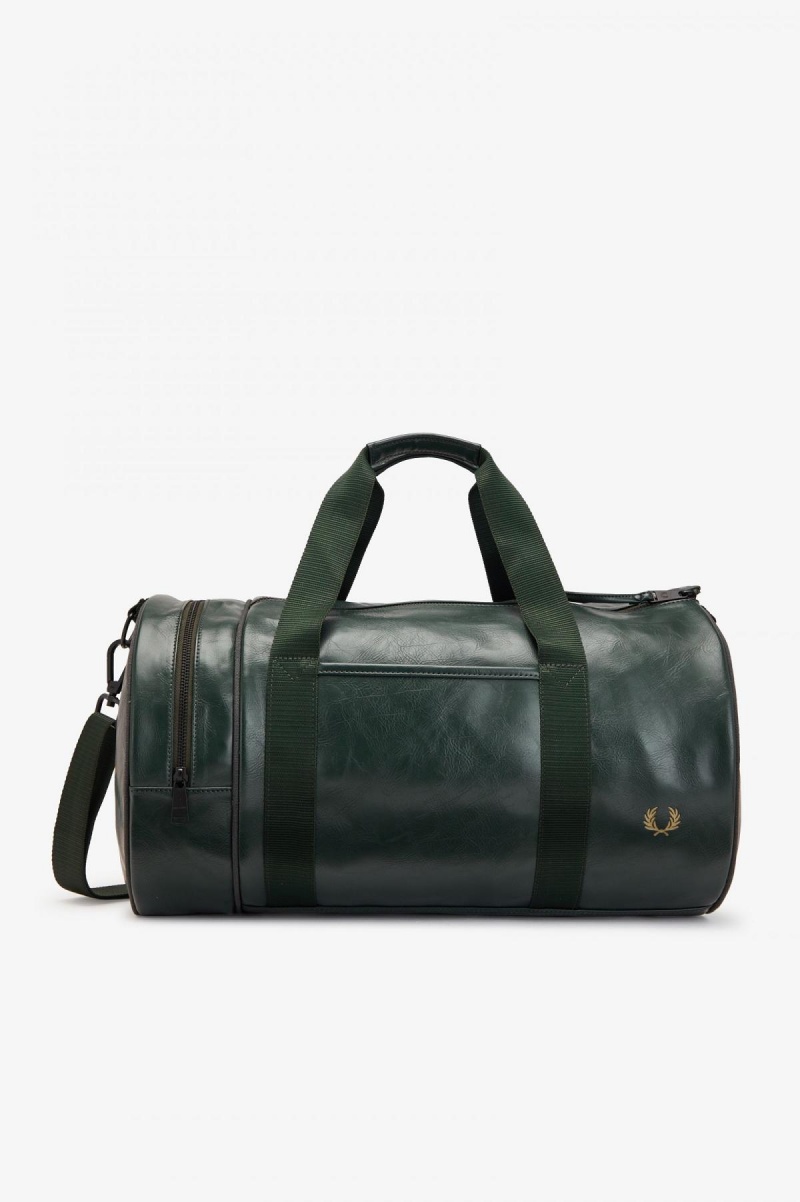 Dark Green Fred Perry Tonal Barrel Accessories Bag | QSGWA69780