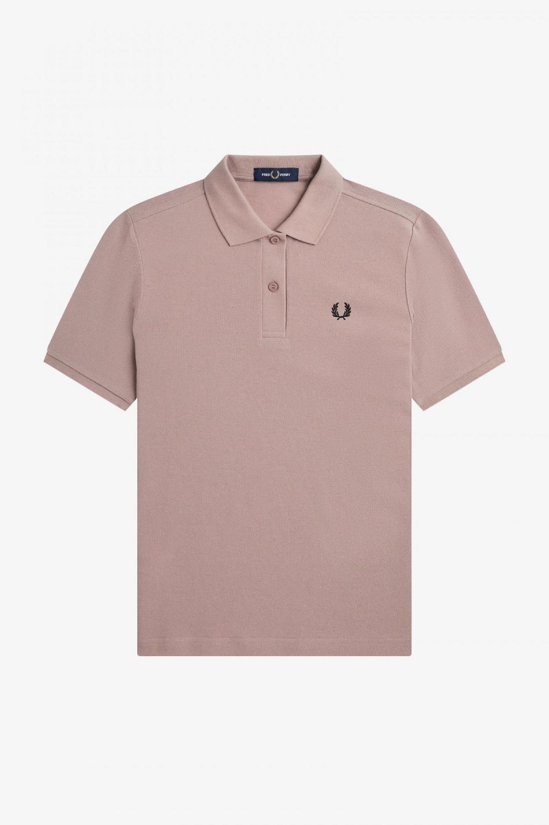 Dark Pink / Black Fred Perry G6000 Women's Fred Perry Shirt | PSGER38069