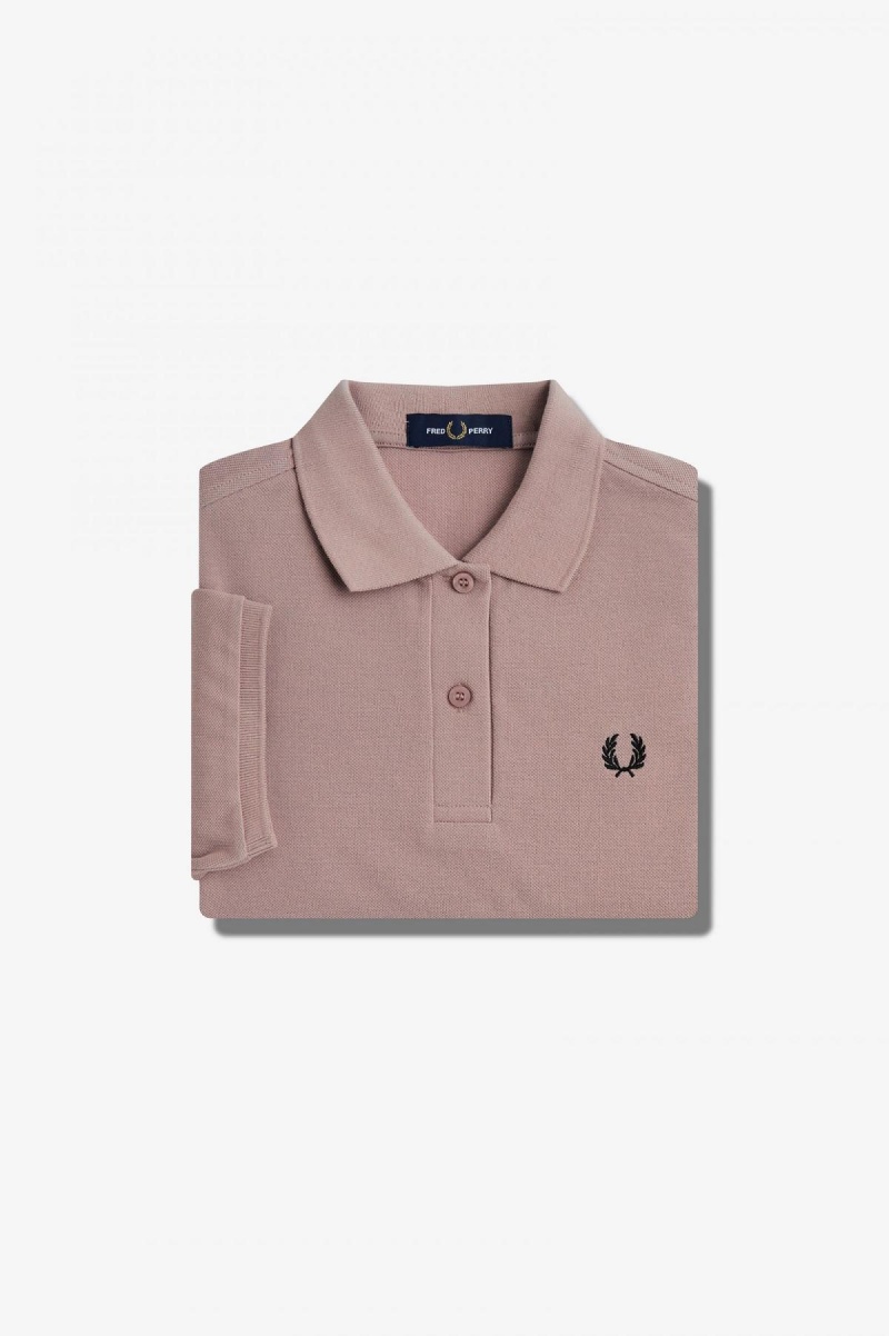 Dark Pink / Black Fred Perry G6000 Women\'s Fred Perry Shirt | PSGER38069