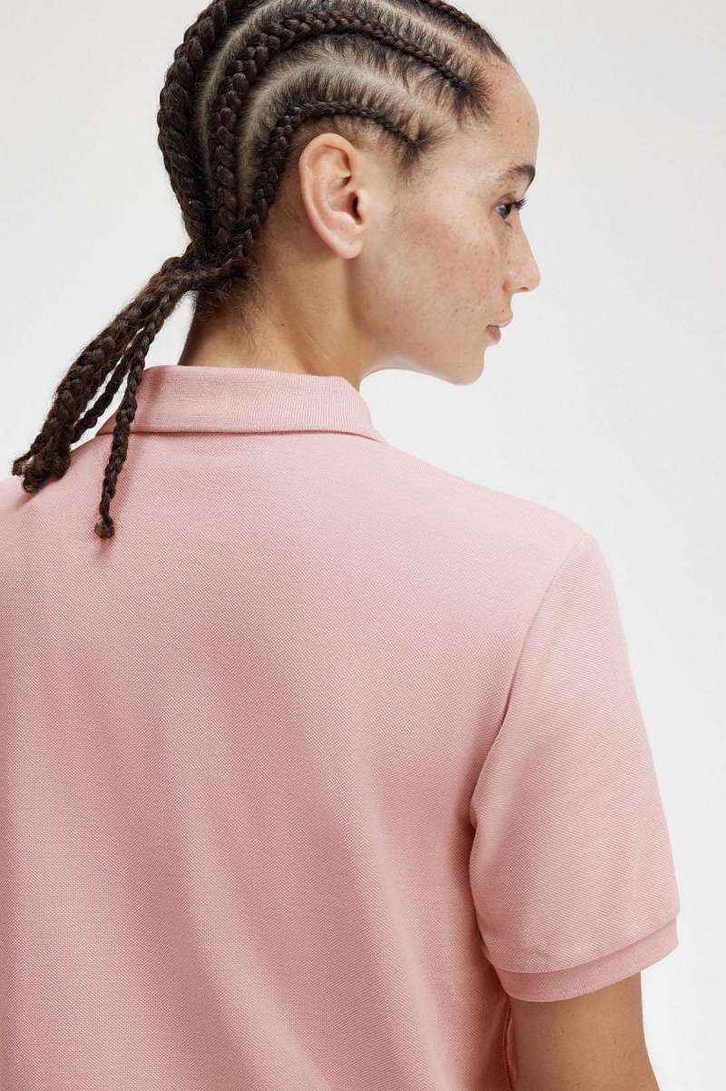 Dusty Rose Pink / Black Fred Perry G6000 Women's Polo Shirts | ZSGMJ55999