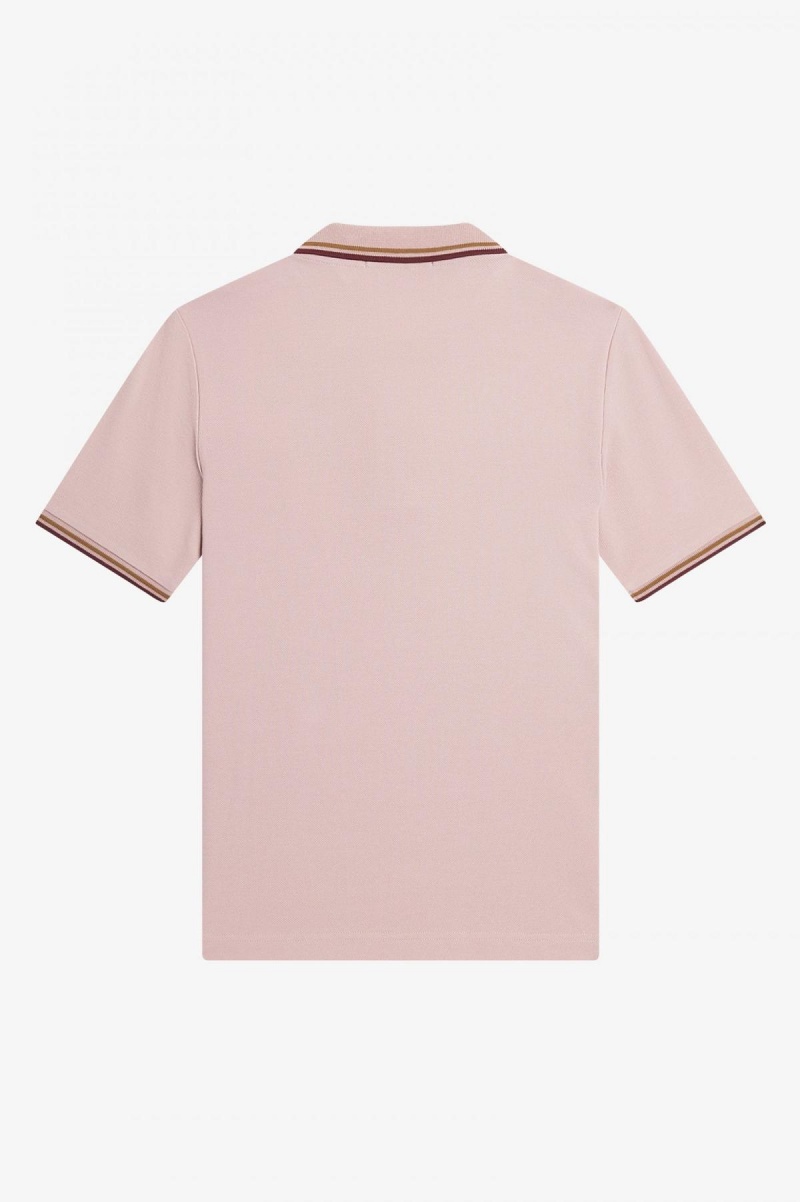 Dusty Rose Pink / Shaded Stone / Oxblood Fred Perry G3600 Women's Fred Perry Shirt | BSGSD51635