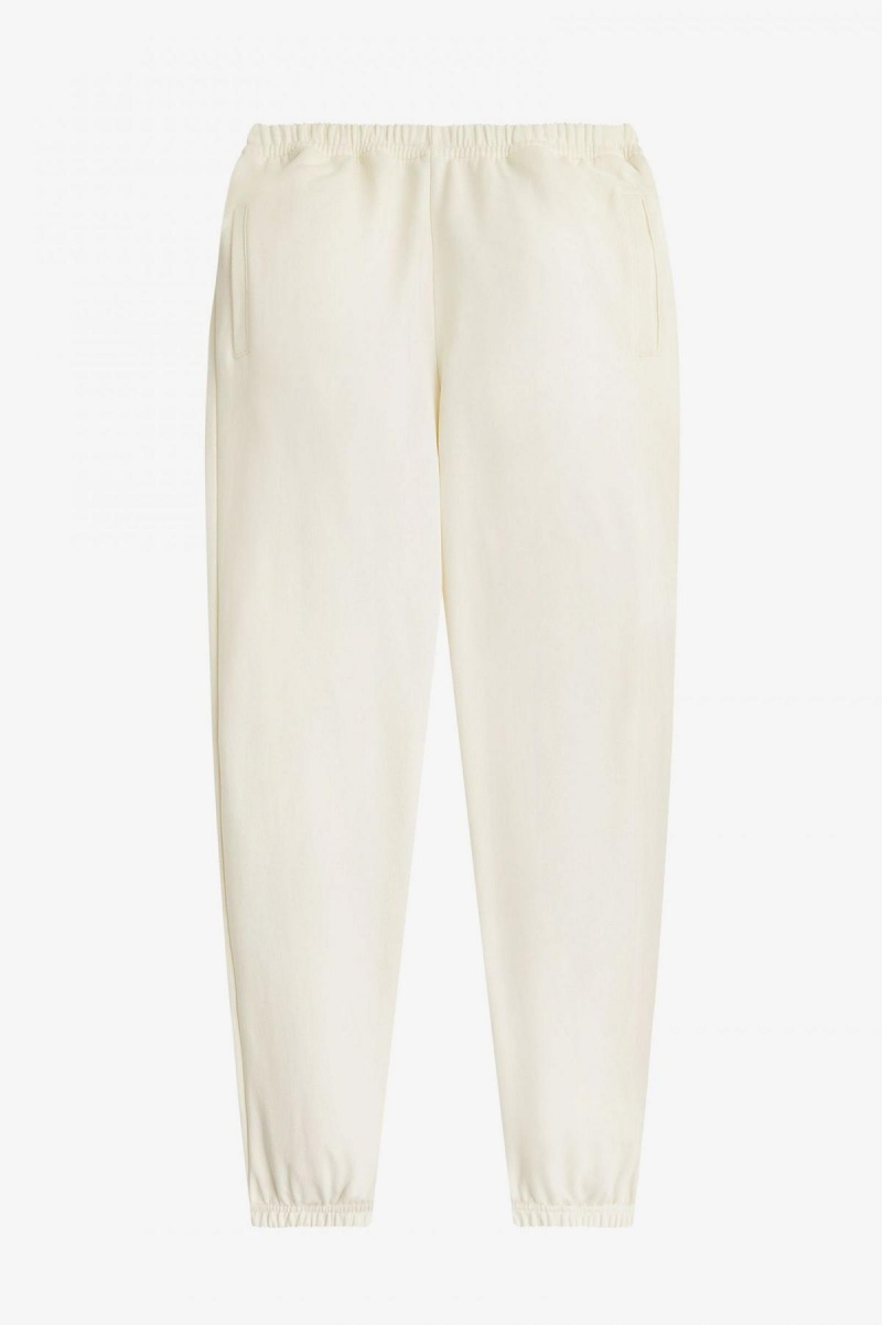 Ecru Fred Perry Badge Detail Track Pants Men's Trousers | ZSGMJ68752