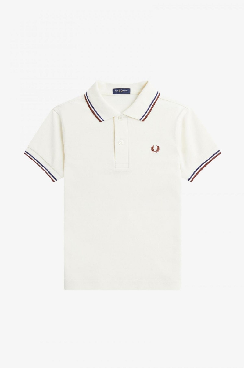 Ecru / French Navy / Whisky Brown Fred Perry Kids Twin Tipped Accessories Kids | SGJVR63575