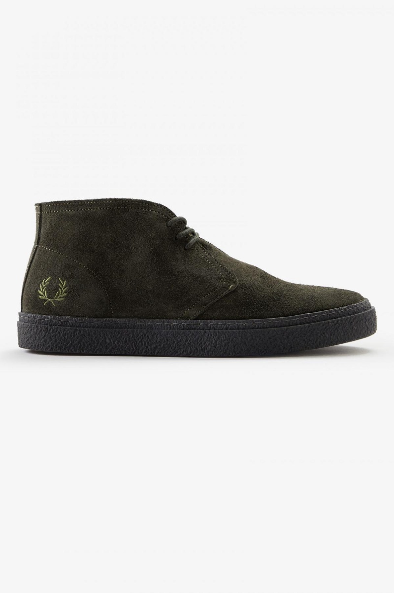 Field Green Fred Perry Hawley Men\'s Shoes | TSGWZ75649