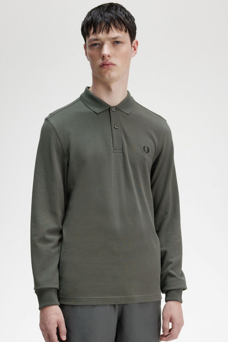 Field Green Fred Perry M6006 Men's Polo Shirts | FSGUI50685