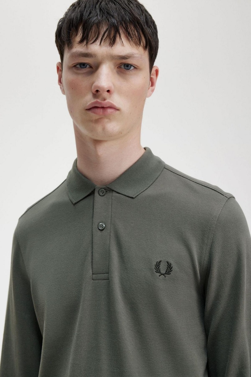 Field Green Fred Perry M6006 Men's Polo Shirts | FSGUI50685