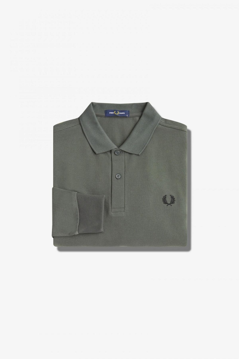 Field Green Fred Perry M6006 Men's Polo Shirts | FSGUI50685