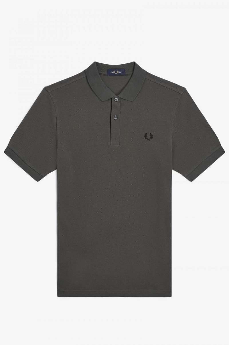 Field Green / Black Fred Perry M6000 Men's Fred Perry Shirt | SGQCS69354