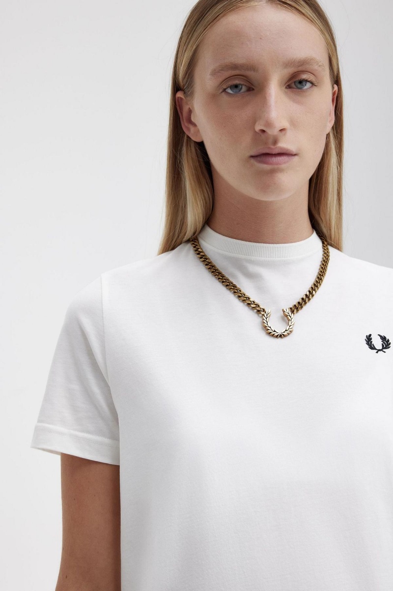 Gold Fred Perry Chunky Laurel Wreath Necklace Accessories Jewellery | PSGQX87578