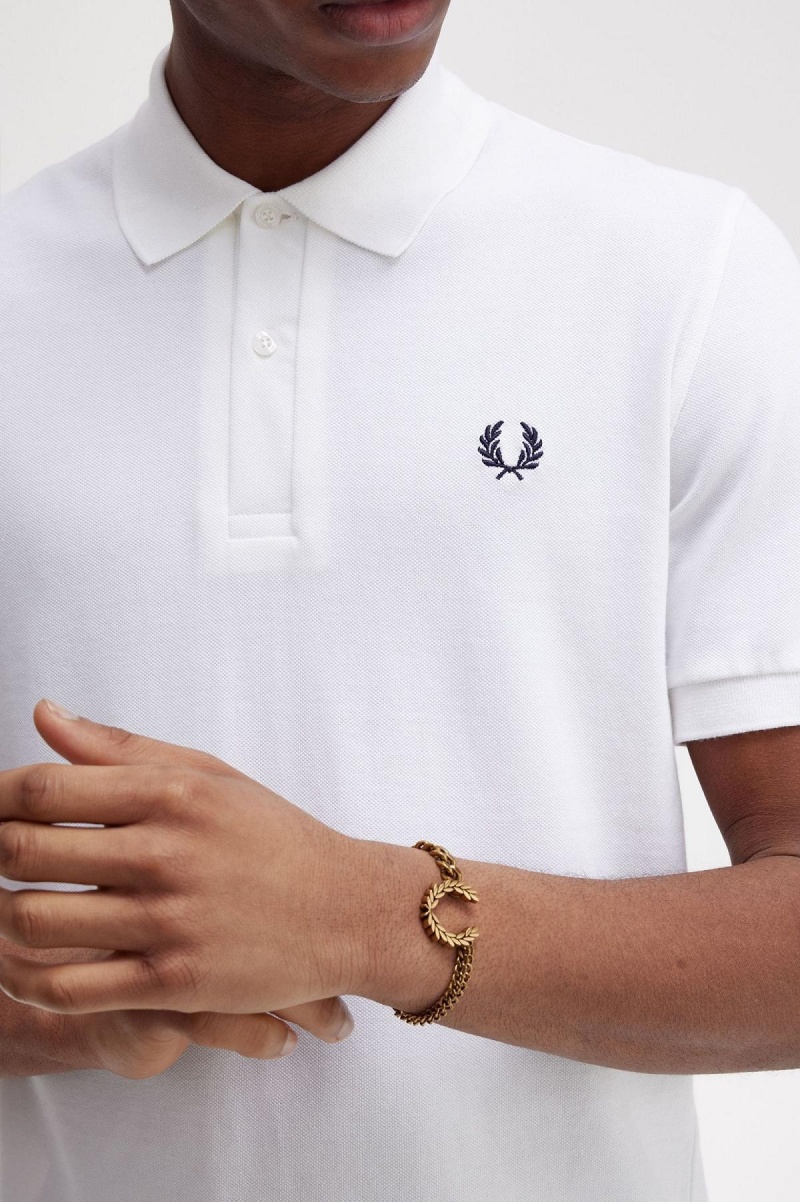 Gold Fred Perry Double Chain Laurel Wreath Bracelet Accessories Jewellery | MSGFT45725