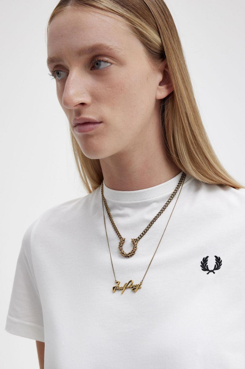 Gold Fred Perry Fred Perry Necklace Accessories Jewellery | BSGSO54922