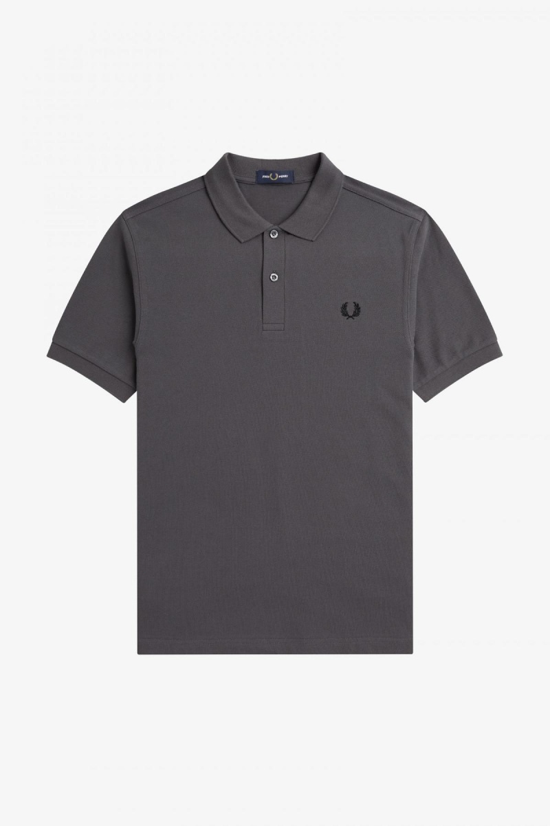 Gunmetal / Black Fred Perry M6000 Men's Fred Perry Shirt | YSGVQ30094