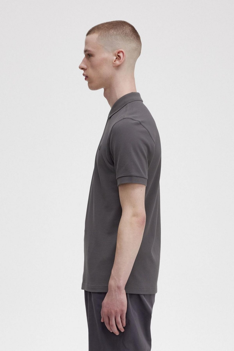 Gunmetal / Black Fred Perry M6000 Men's Fred Perry Shirt | YSGVQ30094