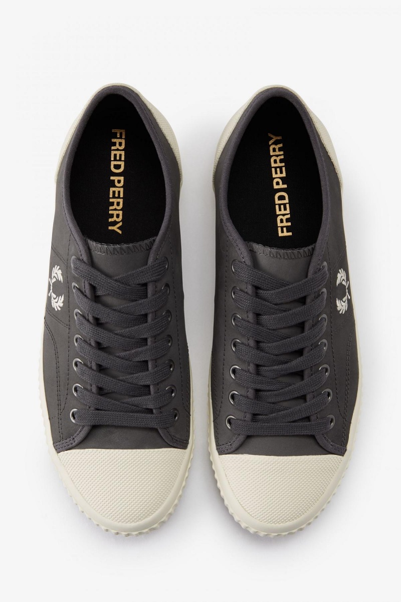 Gunmetal / Ecru Fred Perry Low Hughes Men's Shoes | ESGVG53178