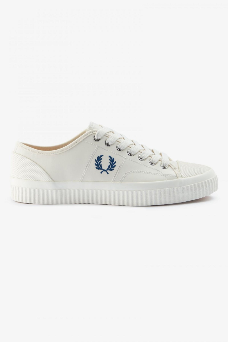 Light Ecru / Shaded Cobalt Fred Perry Hughes Low Women\'s Shoes | SGCVG12723