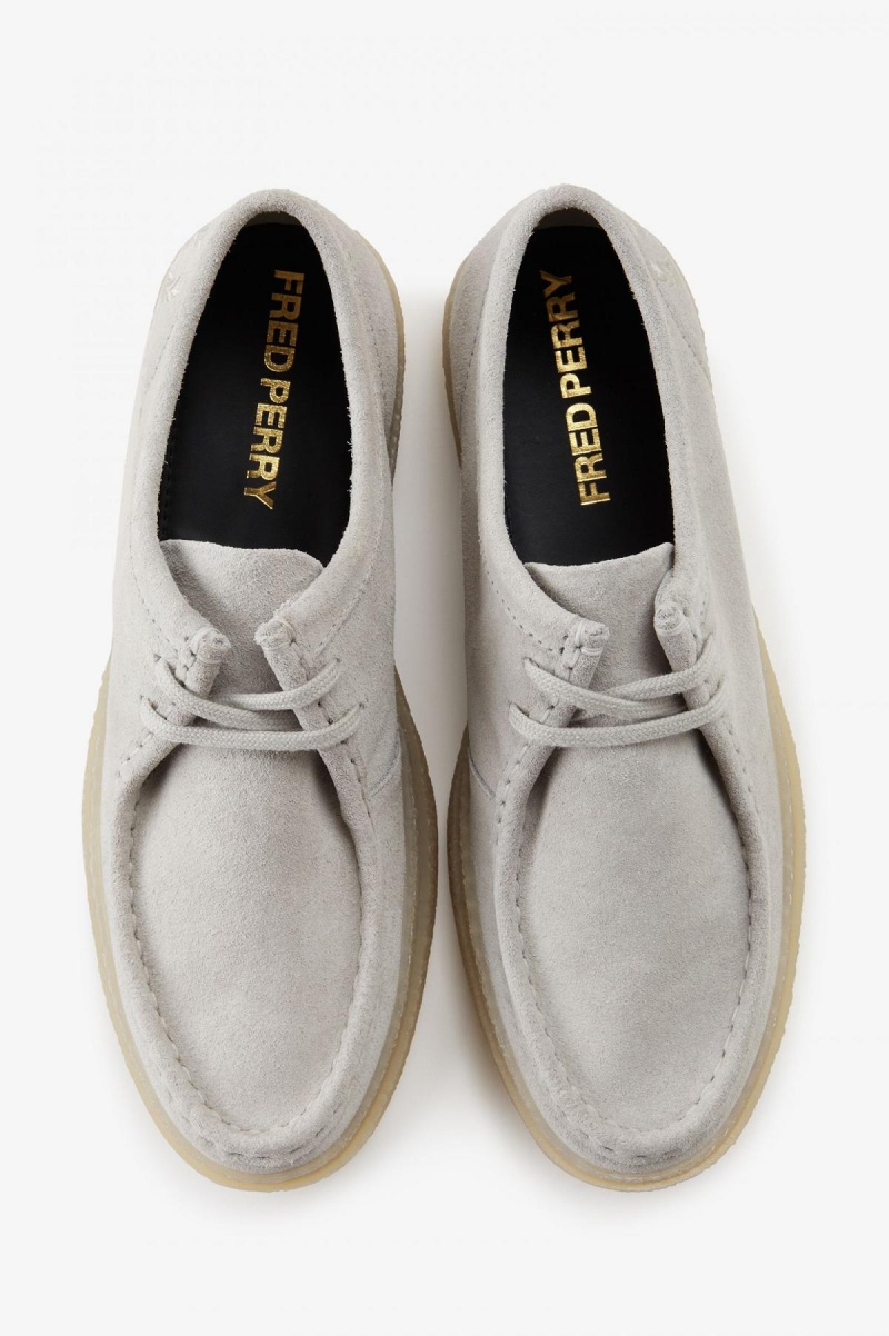 Light Oyster Fred Perry Low Dawson Men's Shoes | SGNZX47670