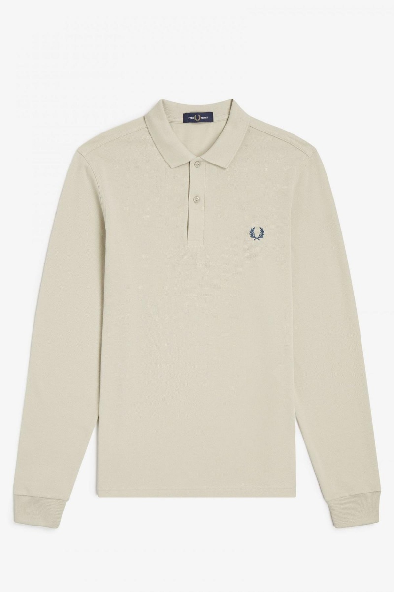 Light Oyster Fred Perry M6006 Men's Polo Shirts | FSGHY16216