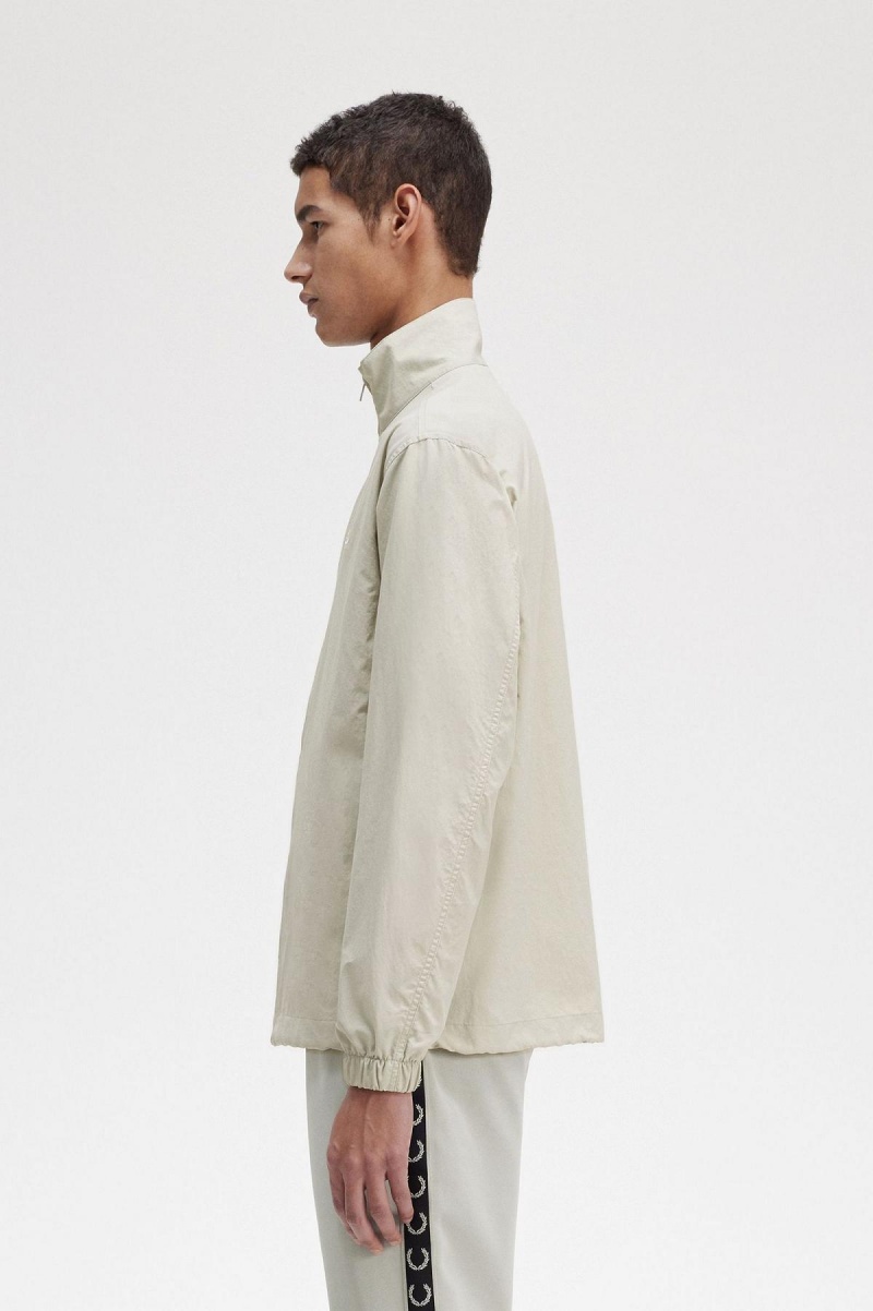 Light Oyster Fred Perry Woven Men's Track Jackets | SGEAH77408