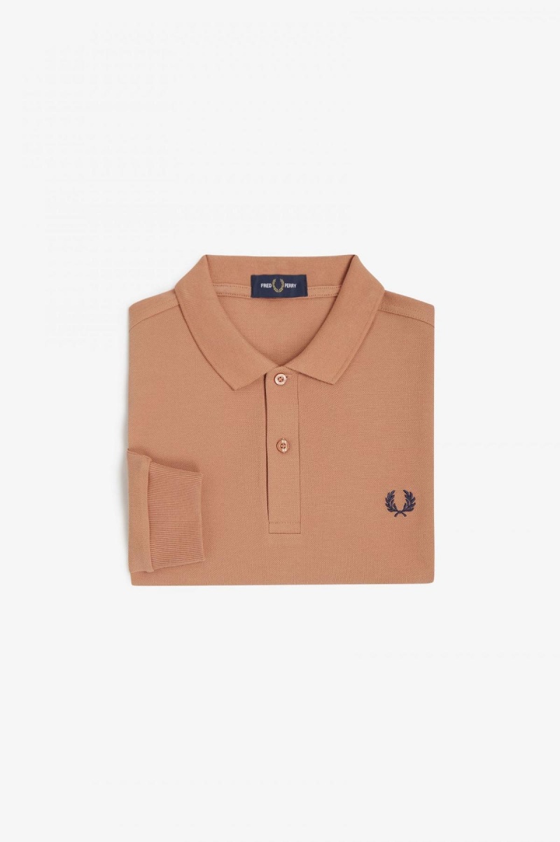 Light Rust Fred Perry M6006 Men\'s Fred Perry Shirt | YSGVQ35088