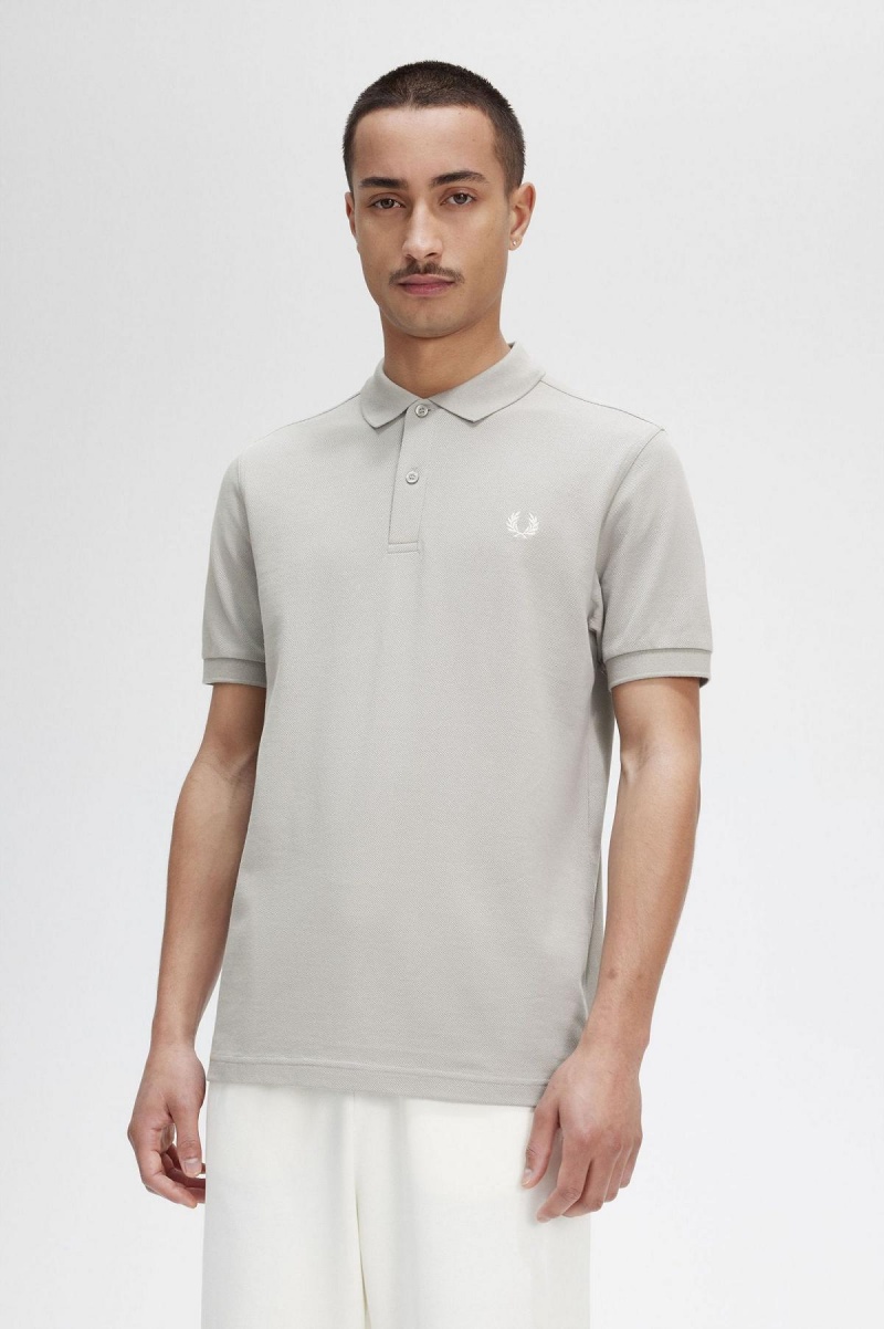 Limestone / Ecru Fred Perry M6000 Men's Polo Shirts | YSGVQ61202