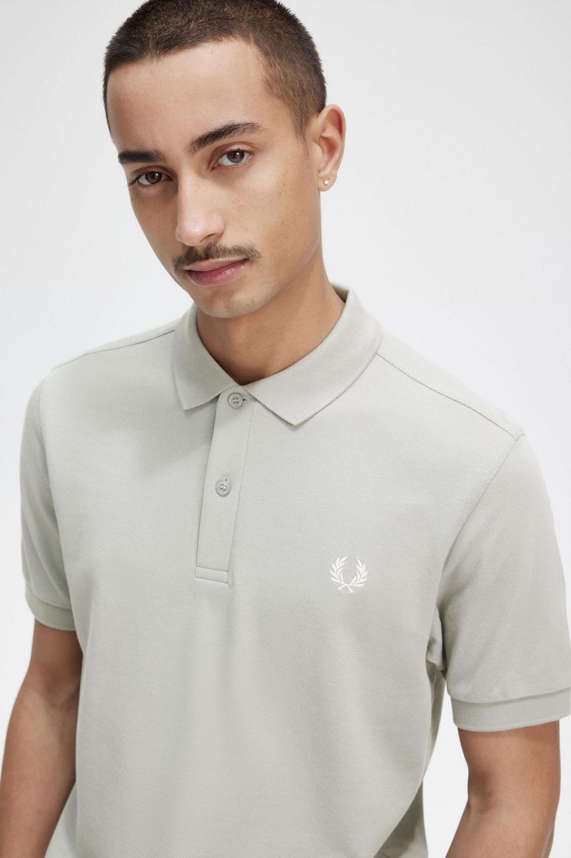 Limestone / Ecru Fred Perry M6000 Men's Polo Shirts | YSGVQ61202