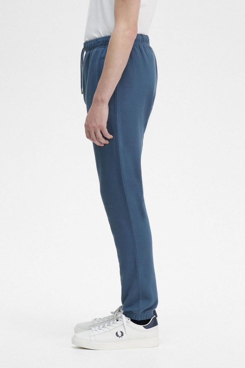 Midnight Blue Fred Perry Loopback Sweatpants Men's Tracksuits | SGNZX51996