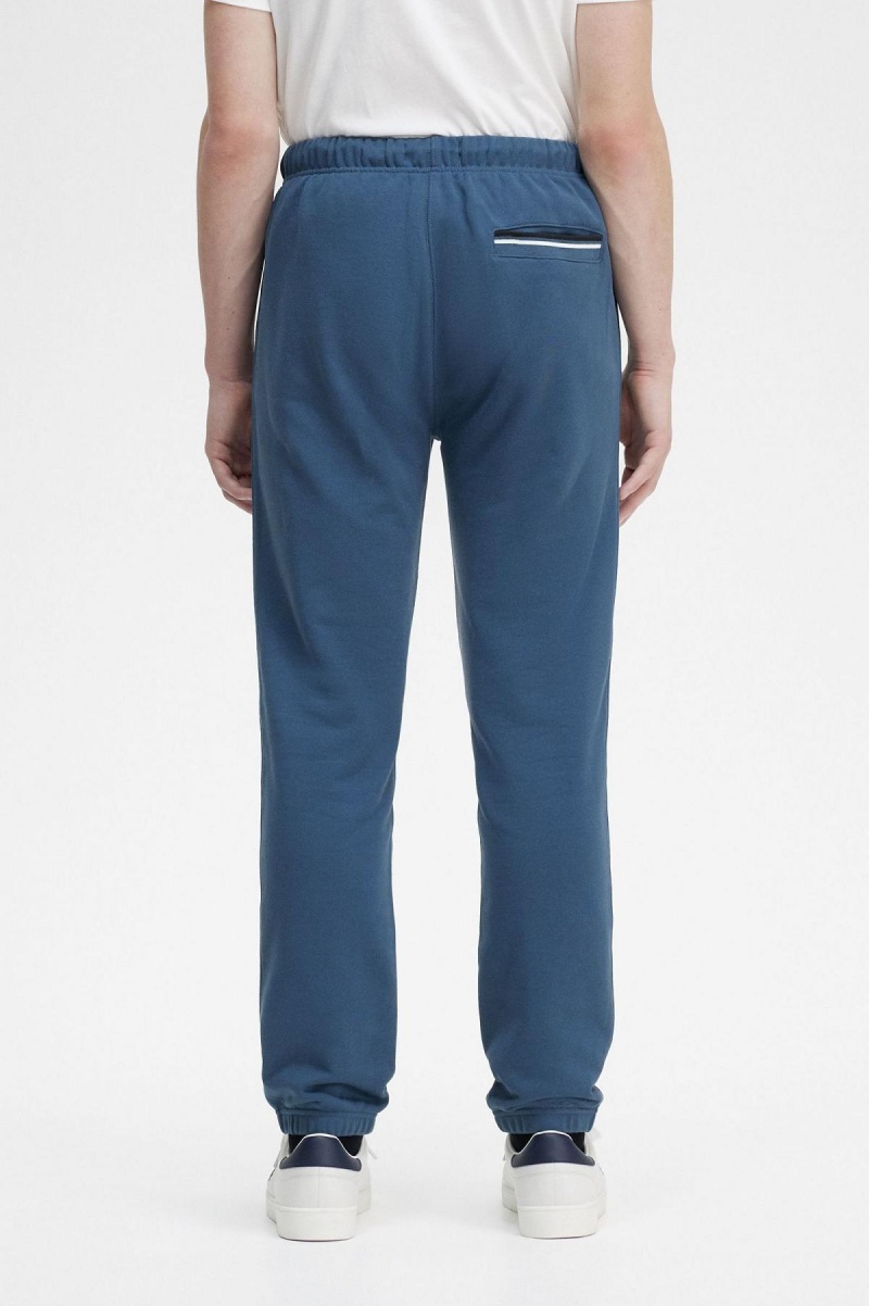 Midnight Blue Fred Perry Loopback Sweatpants Men's Tracksuits | SGNZX51996