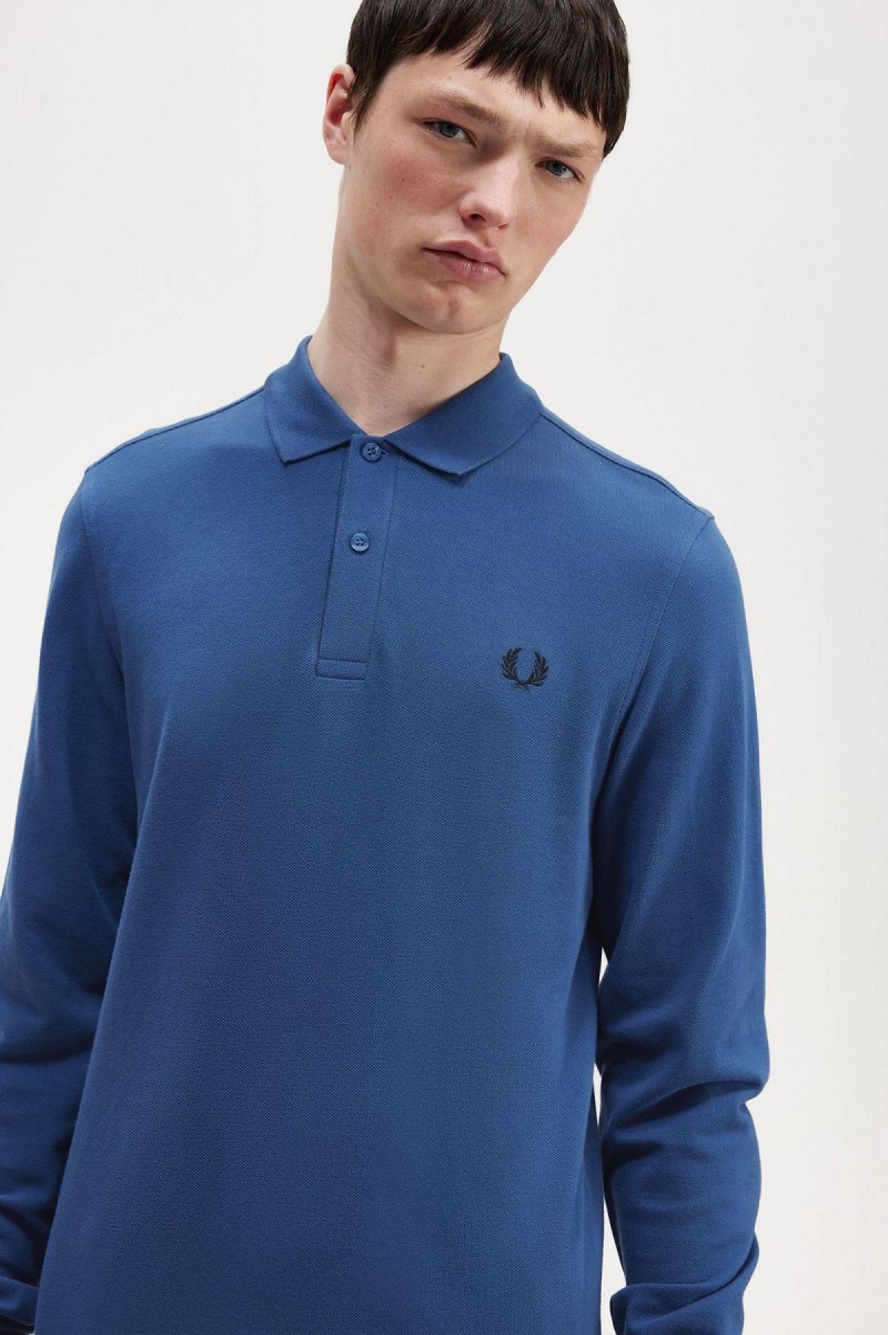 Midnight Blue Fred Perry M6006 Men's Polo Shirts | XSGGW75528