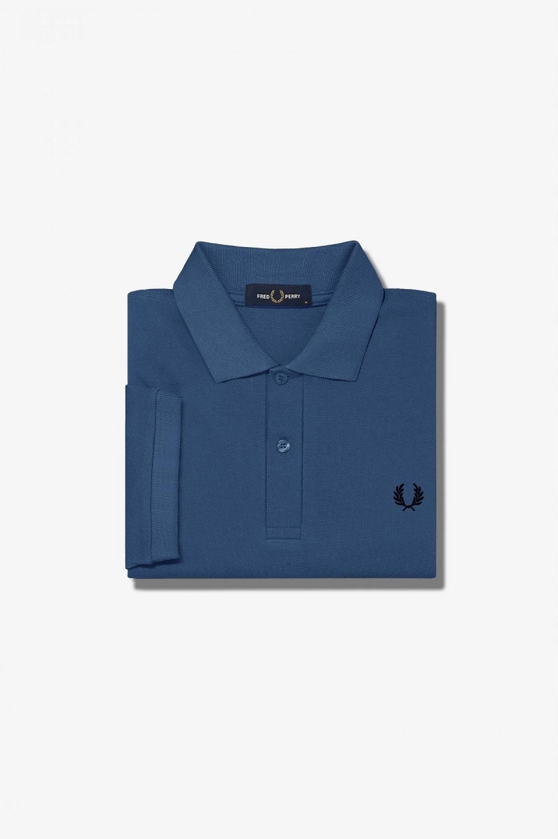 Midnight Blue / Black Fred Perry M6000 Men\'s Fred Perry Shirt | SGCIF59864