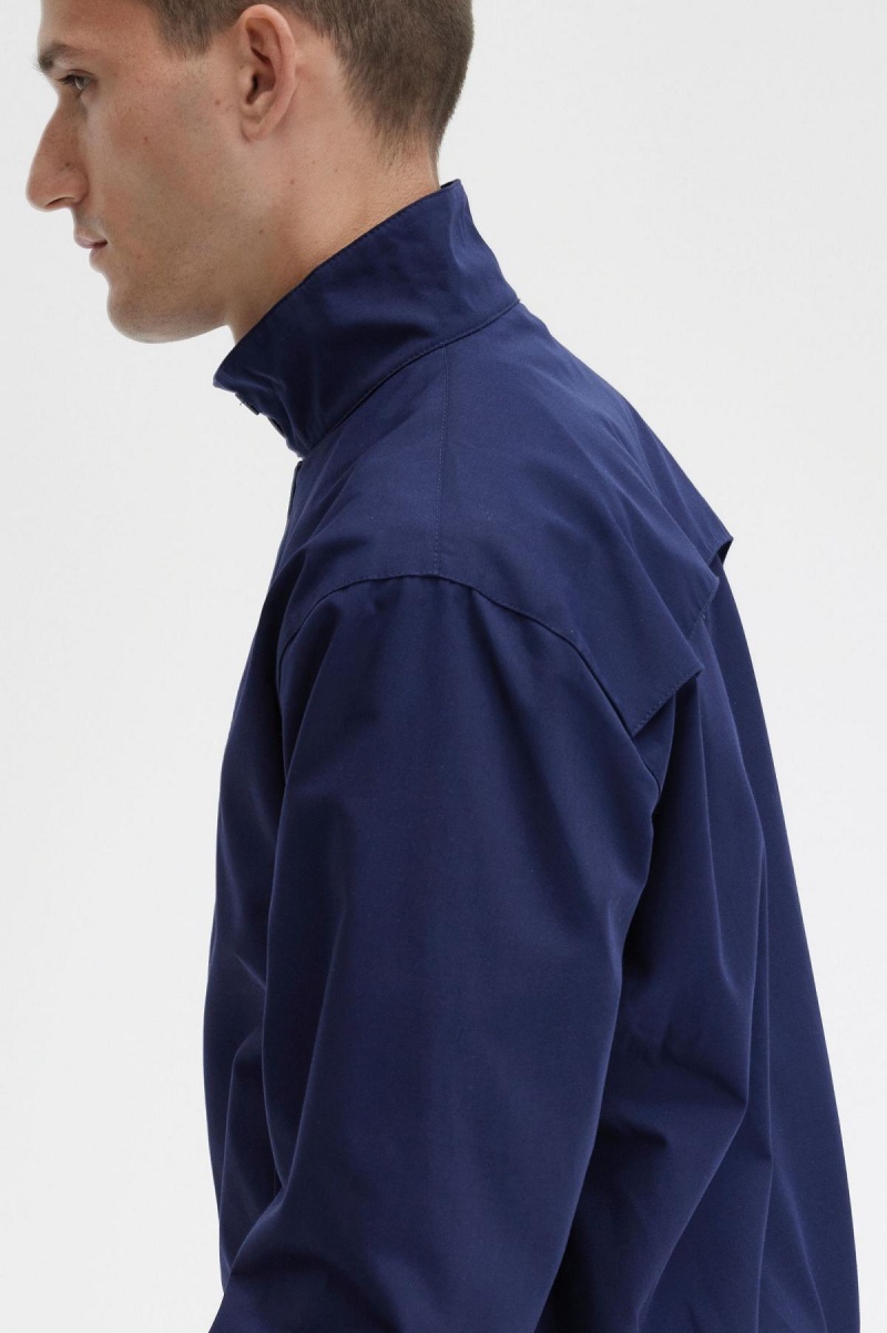 Navy Fred Perry Harrington Men's Coats | TSGPQ11742