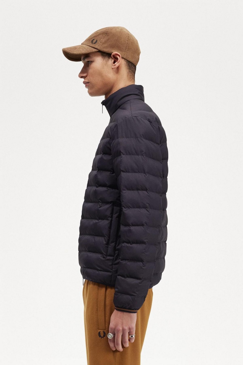 Navy Fred Perry Insulated Men's Coats | TSGPQ46201