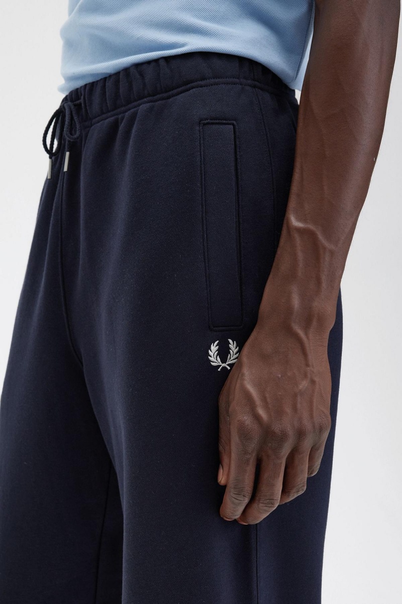 Navy Fred Perry Loopback Sweatpant Men's Tracksuits | SGCIF27594