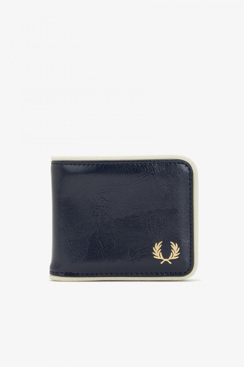 Navy / Ecru Fred Perry Classic Billfold Accessories Wallet | LSGSX73142