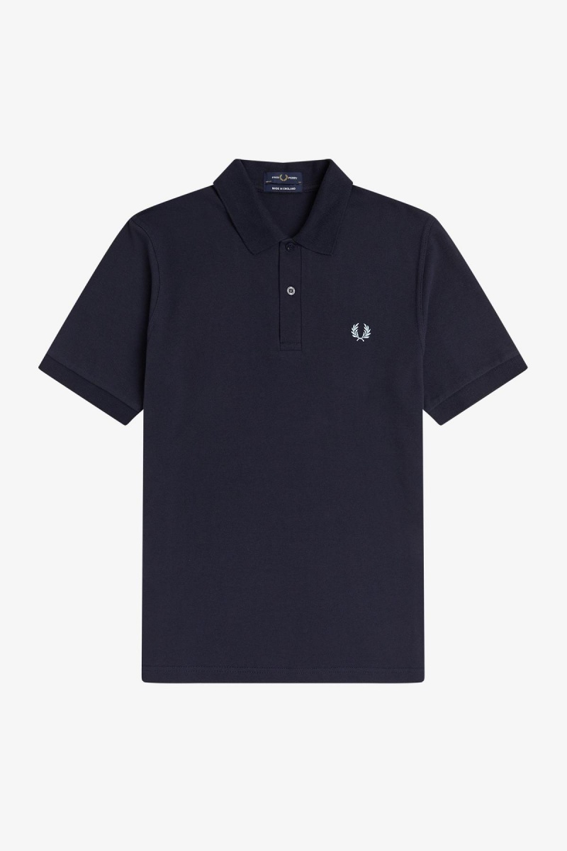 Navy / Ice Fred Perry M3 Men's Fred Perry Shirt | PSGER26492