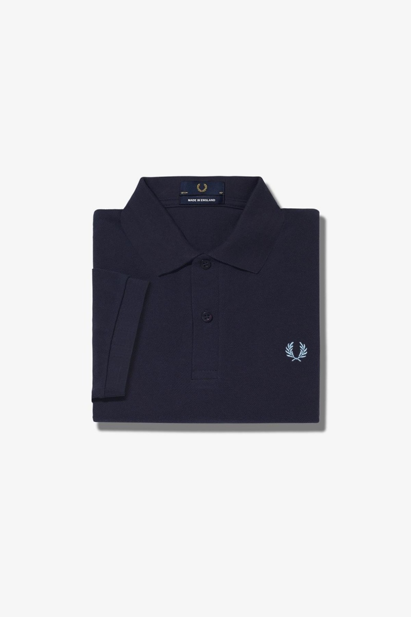 Navy / Ice Fred Perry M3 Men\'s Fred Perry Shirt | PSGER26492