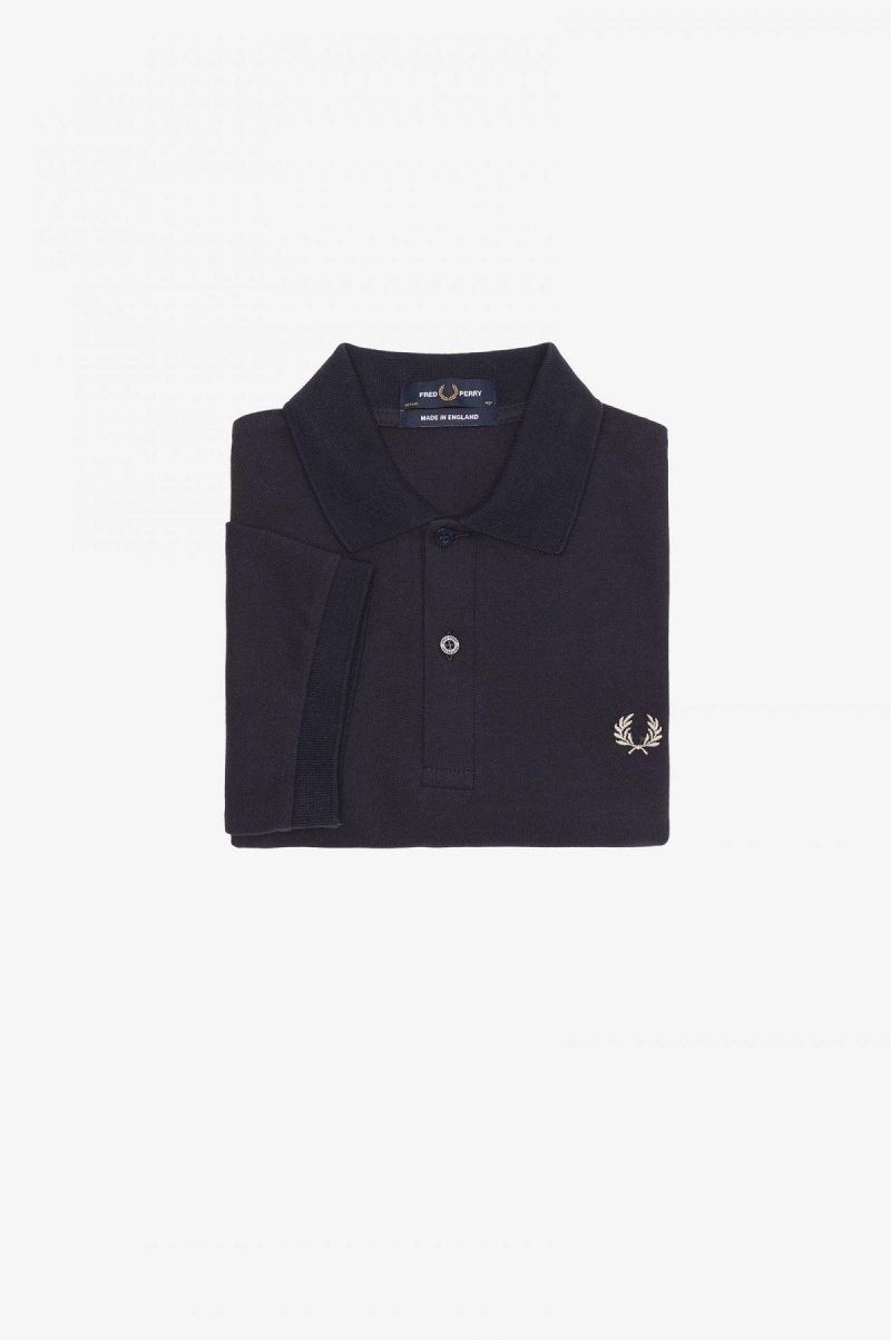 Navy / Light Oyster Fred Perry M3 Men\'s Fred Perry Shirt | ASGDF48610