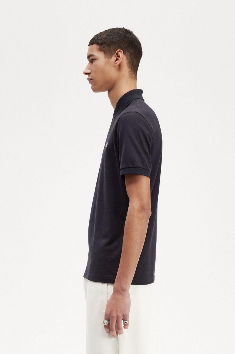 Navy / Light Oyster Fred Perry M3 Men's Polo Shirts | BSGSD89756