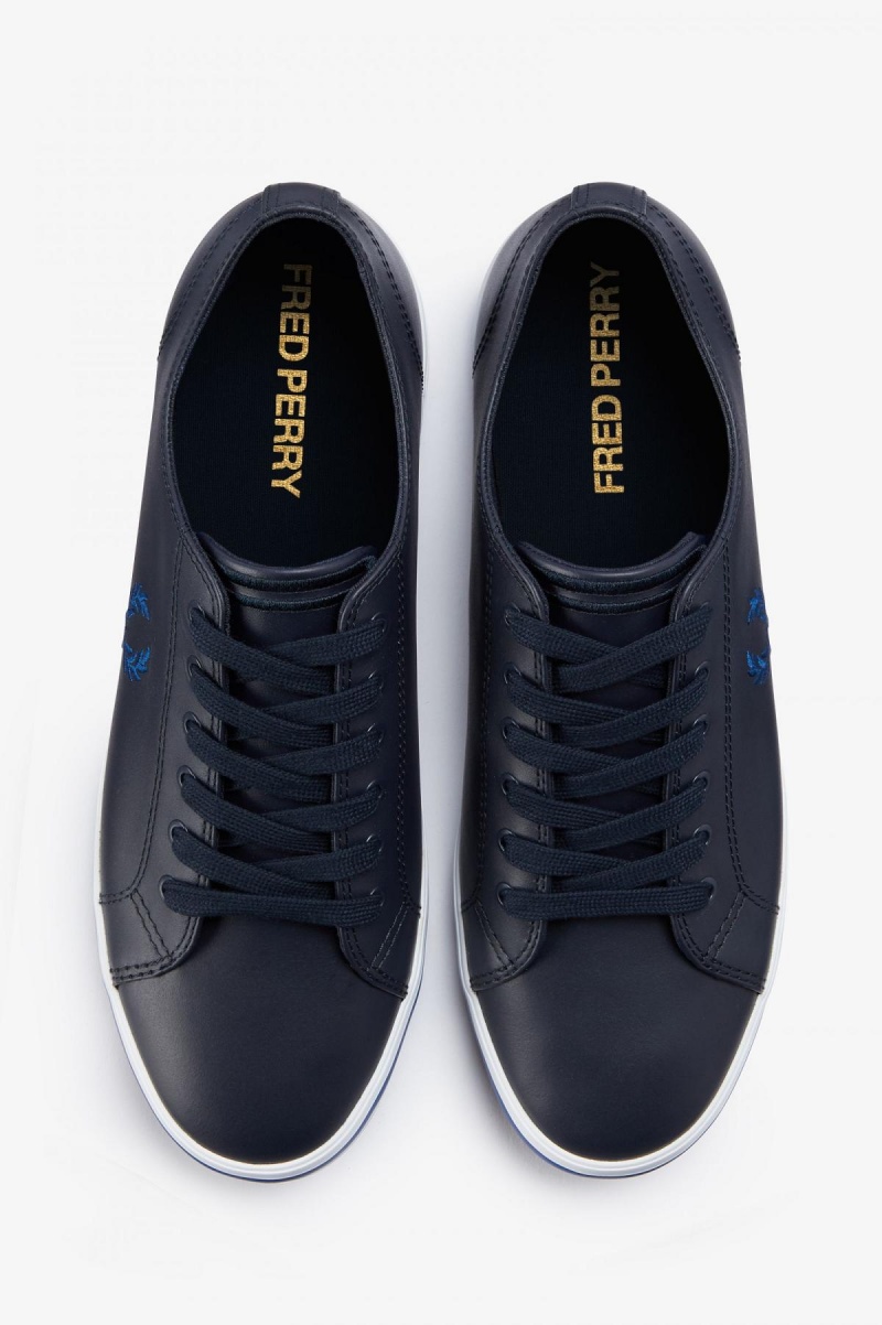 Navy / Shaded Cobalt Fred Perry Kingston Men's Shoes | SGEGJ54192