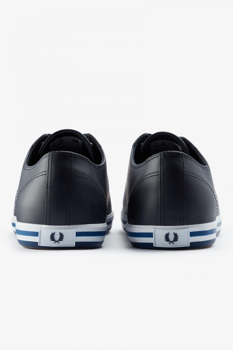 Navy / Shaded Cobalt Fred Perry Kingston Men's Shoes | SGEGJ54192