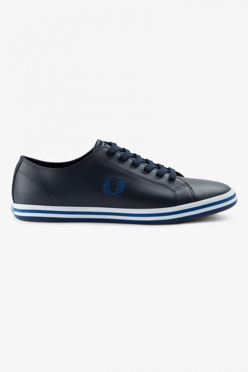 Navy / Shaded Cobalt Fred Perry Kingston Men\'s Shoes | SGEGJ54192