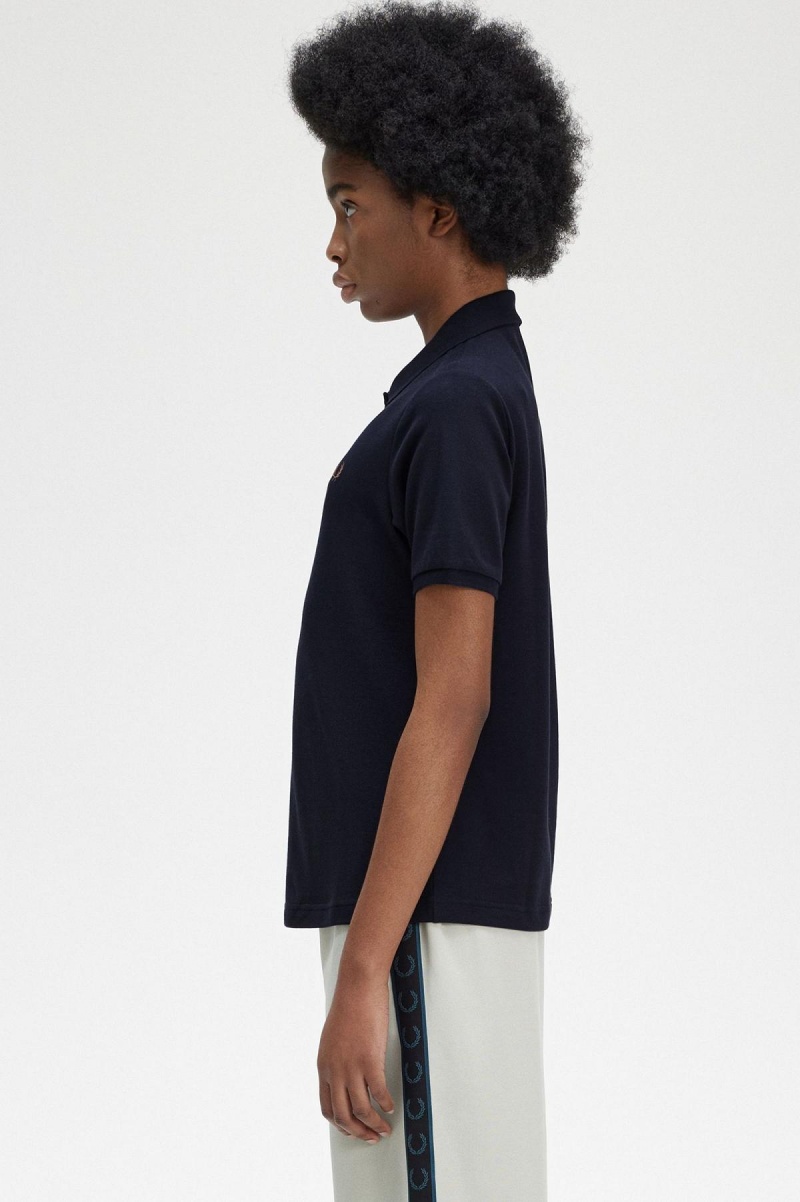 Navy / Shaded Stone Fred Perry G6000 Women's Polo Shirts | SGCVG83301