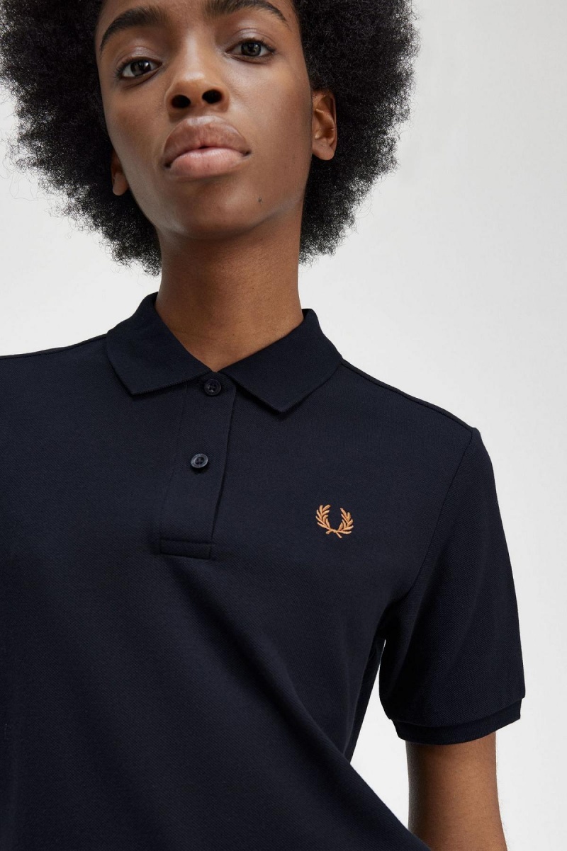 Navy / Shaded Stone Fred Perry G6000 Women's Polo Shirts | SGCVG83301