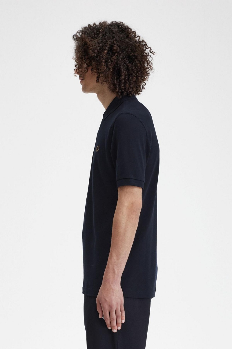 Navy / Shaded Stone Fred Perry M6000 Men's Polo Shirts | SSGVO78385