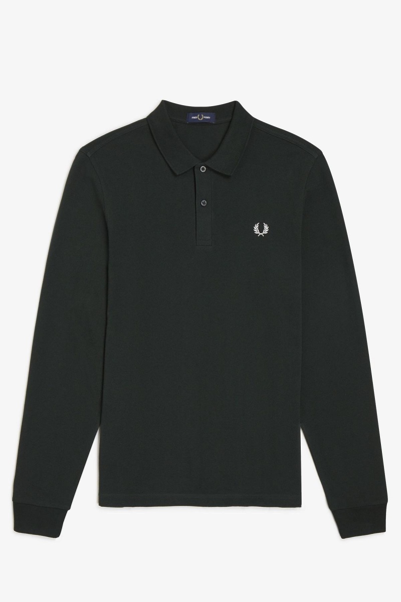 Night Green Fred Perry M6006 Men's Polo Shirts | QSGUV93444