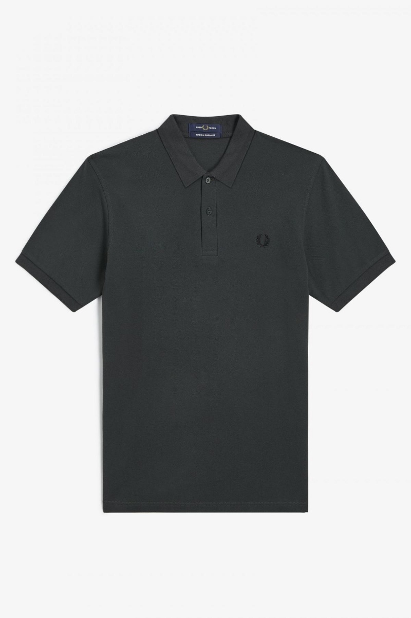 Night Green / Black Fred Perry M3 Men's Fred Perry Shirt | ZSGMJ53254