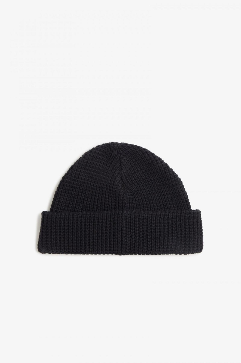 Oatmeal / Dark Caramel Fred Perry Waffle Knit Accessories Beanie | TSGPQ38594