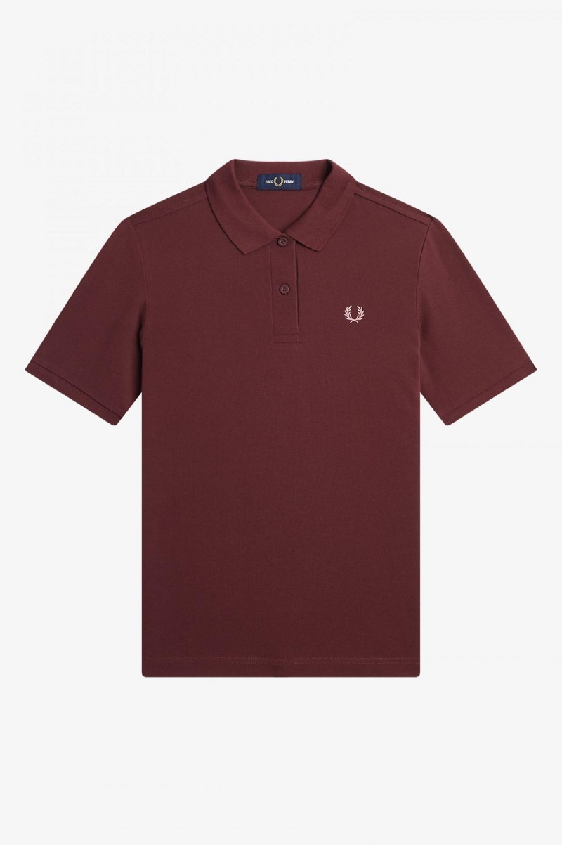 Oxblood / Dusty Rose Pink Fred Perry G6000 Women's Fred Perry Shirt | ZSGNQ58947